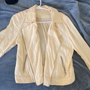 Yellow linen jacket perfect for summer